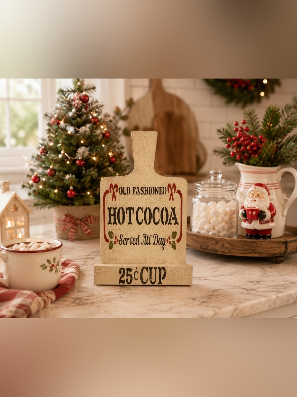 “Old Fashioned Hot Cocoa Sign”